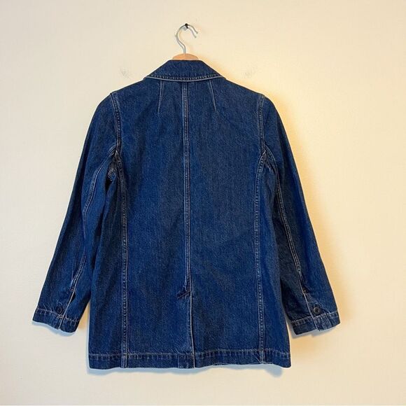 Madewell Denim Blazer Size XXS Oversized Relaxed Fit - Picture 8 of 13
